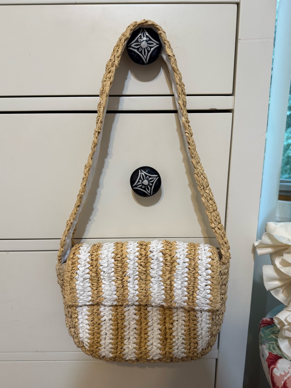 Woven Straw Shoulder Bag